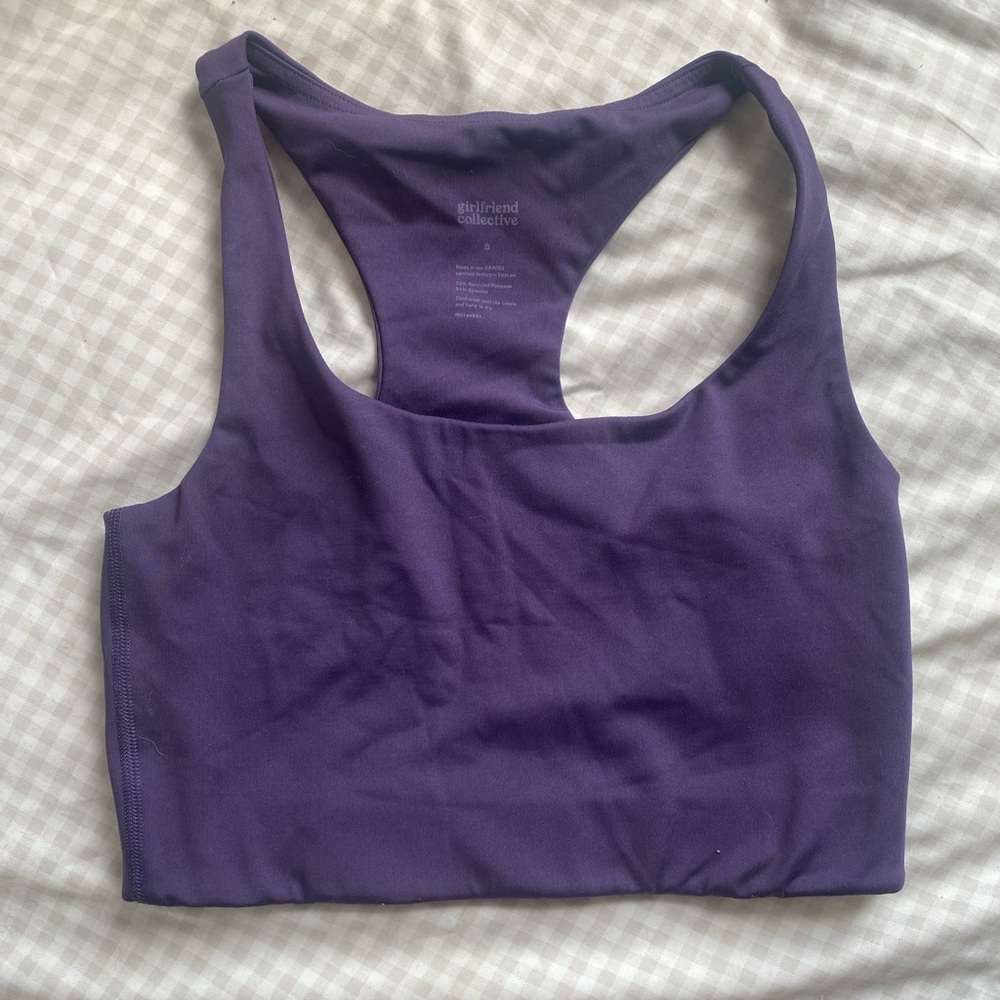 Girlfriend Collective Paloma Bra in Dark Purple